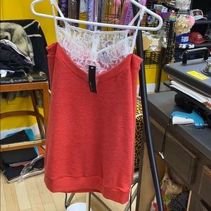 Shirt with tank shoulders attached